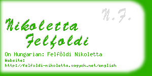 nikoletta felfoldi business card